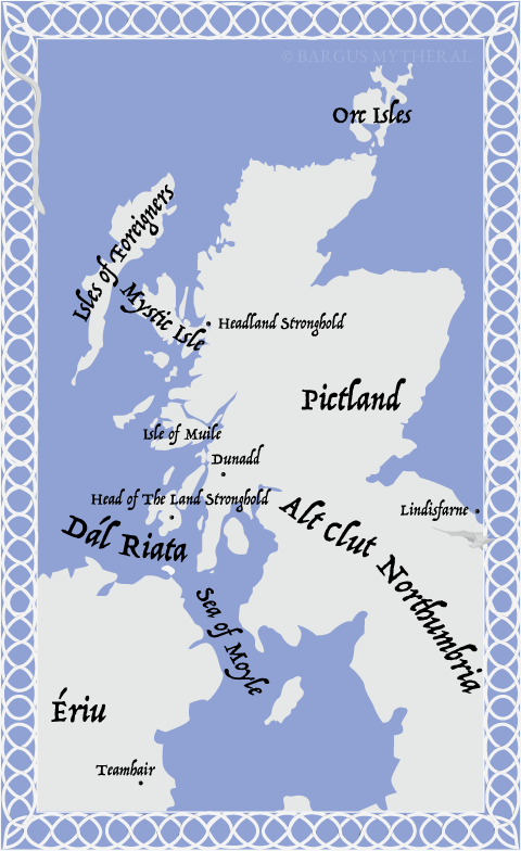 map of Dál Riata – the ancient realm where the Liminal Paths story unfolds.
