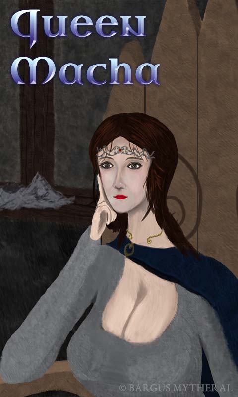 Queen Macha, named after one of the Morrígu and known for her foresight, is a key figure in The Legends Reborn, guiding her people with wisdom and strength.